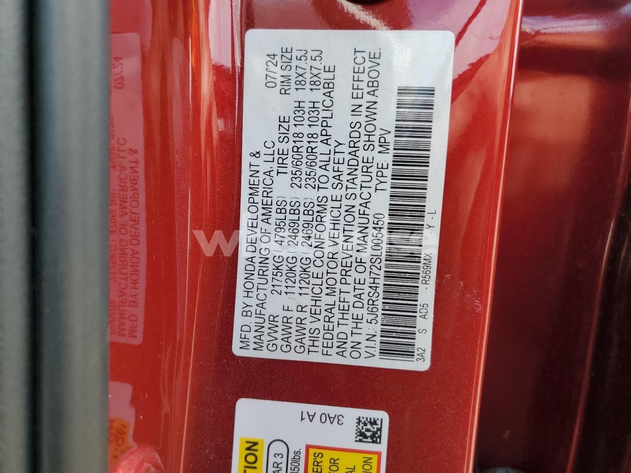 Photo 13 of 2025 HONDA CR-V EXL (VIN 5J6RS4H72SL005450)