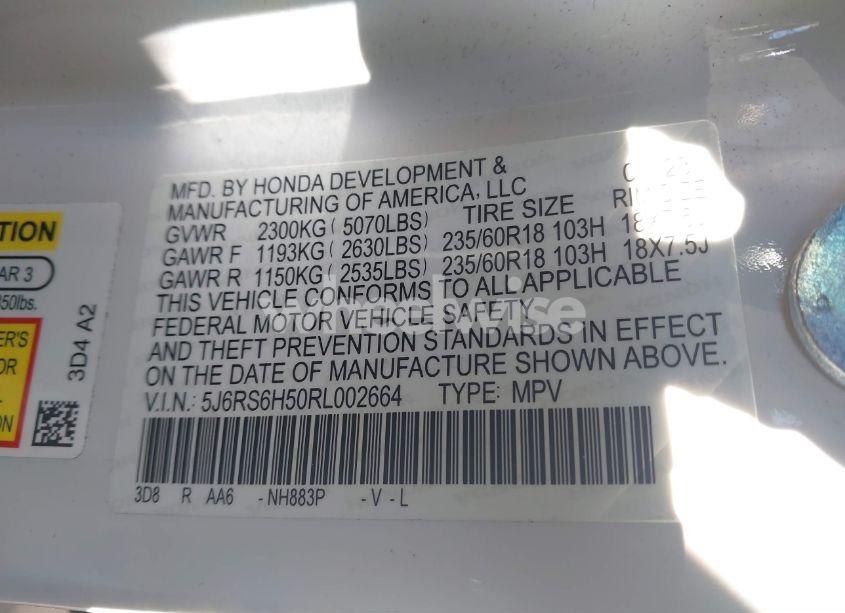 Photo 9 of 2024 Honda Cr-v HYBRID SPORT (VIN 5J6RS6H50RL002664)