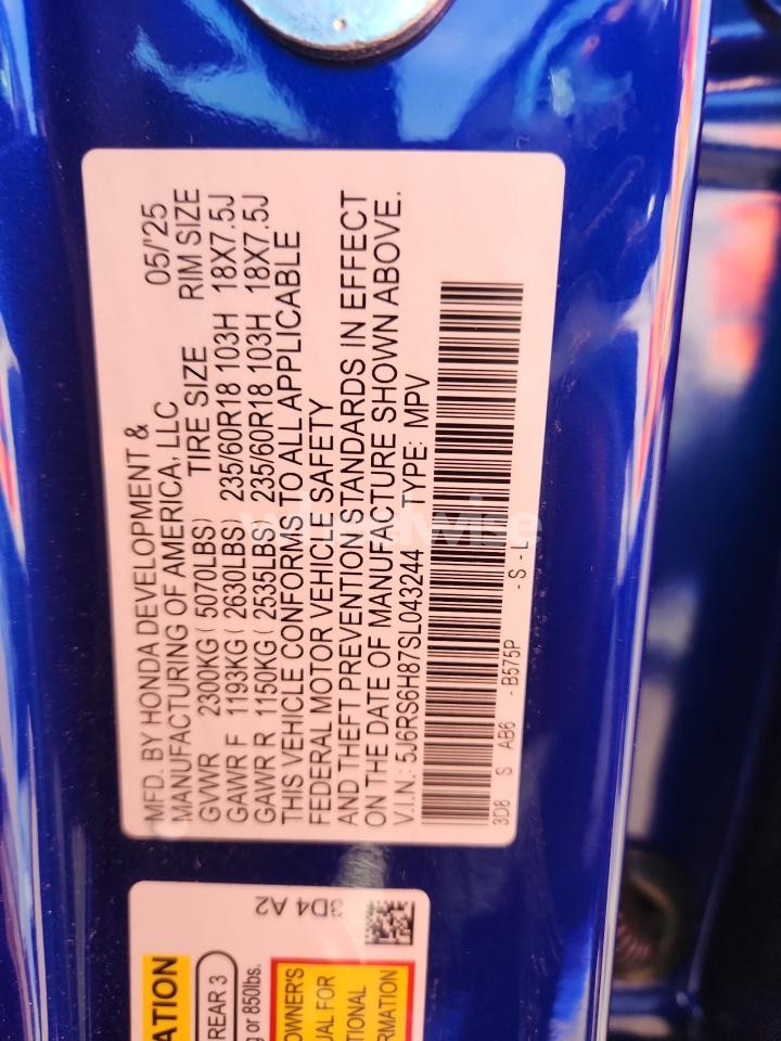 Photo 12 of 2025 HONDA CR-V SPORT-L (VIN 5J6RS6H87SL043244)