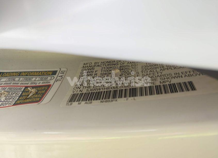 Photo 9 of 2021 Honda Cr-v 2WD EX-L (VIN 5J6RW1H8XML008031)