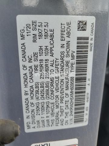 Photo 9 of 2021 HONDA CR-V EX (VIN 5J6RW2H52ML006057)