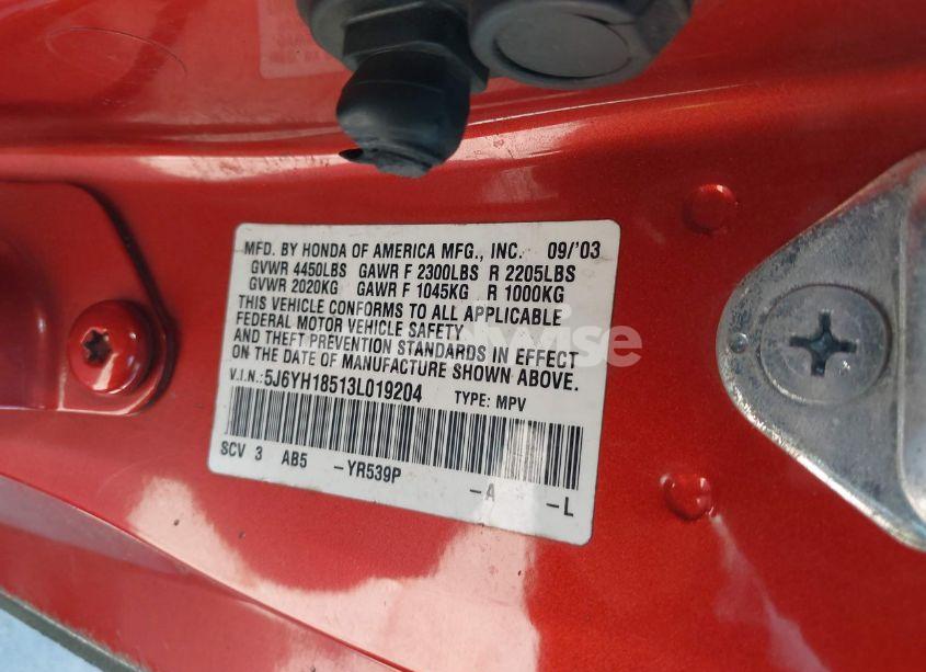 Photo 9 of 2003 Honda Element EX (VIN 5J6YH18513L019204)