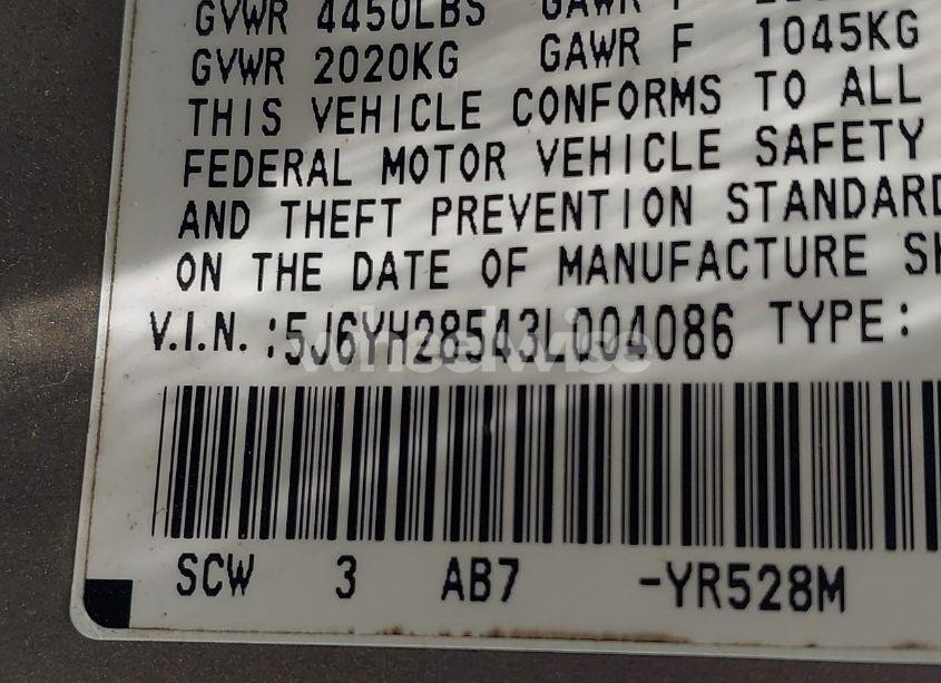 Photo 9 of 2003 Honda Element EX (VIN 5J6YH28543L004086)