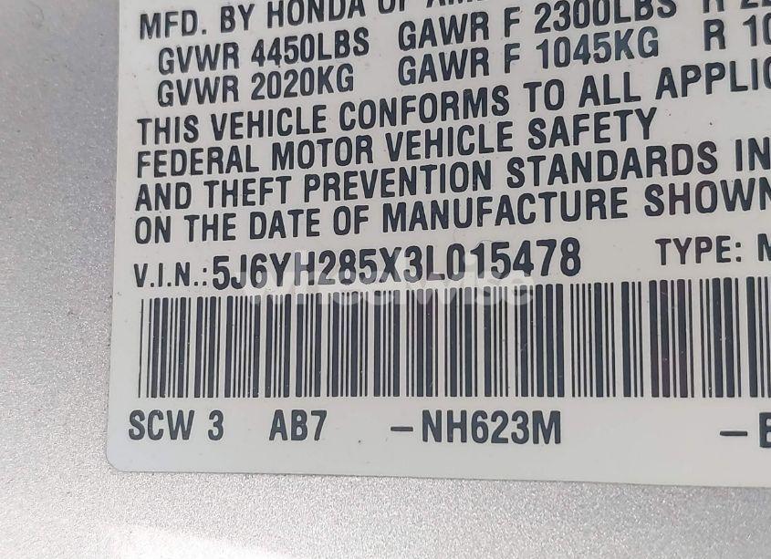 Photo 9 of 2003 Honda Element EX (VIN 5J6YH285X3L015478)