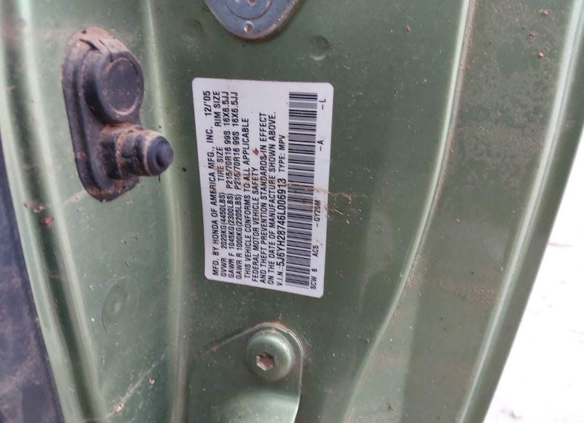 Photo 9 of 2006 Honda Element EX-P (VIN 5J6YH28746L006913)