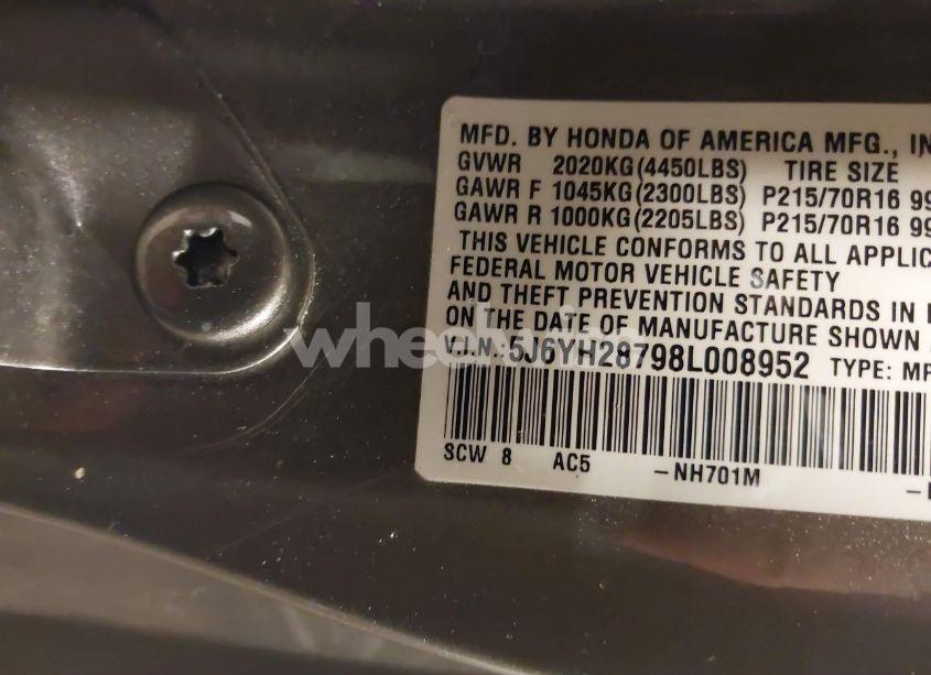 Photo 9 of 2008 Honda Element EX (VIN 5J6YH28798L008952)