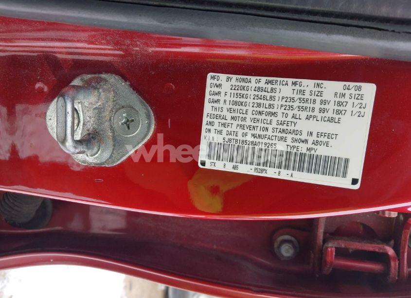 Photo 9 of 2008 Acura Rdx (VIN 5J8TB18528A019265)