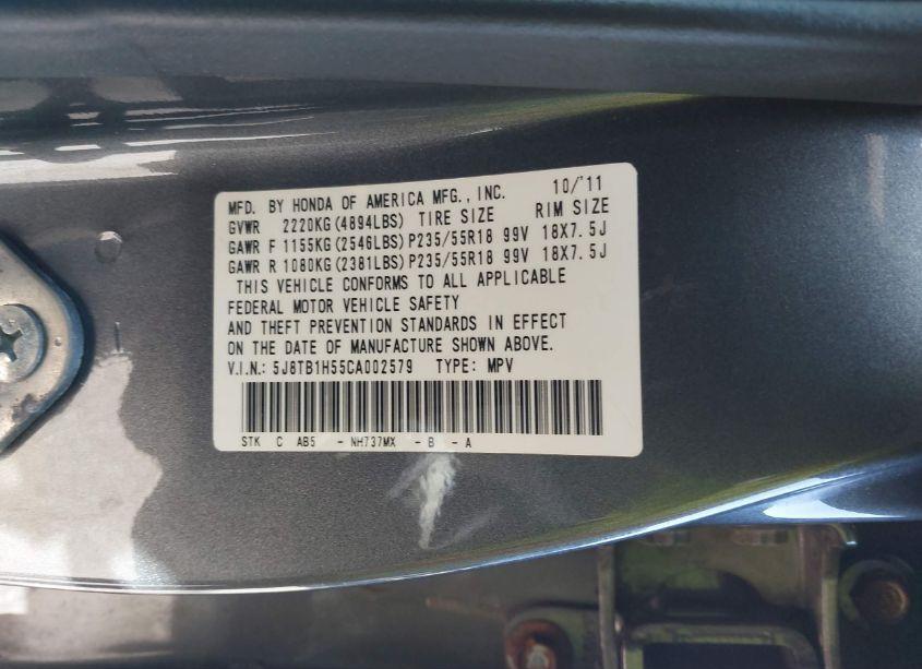 Photo 9 of 2012 Acura Rdx (VIN 5J8TB1H55CA002579)