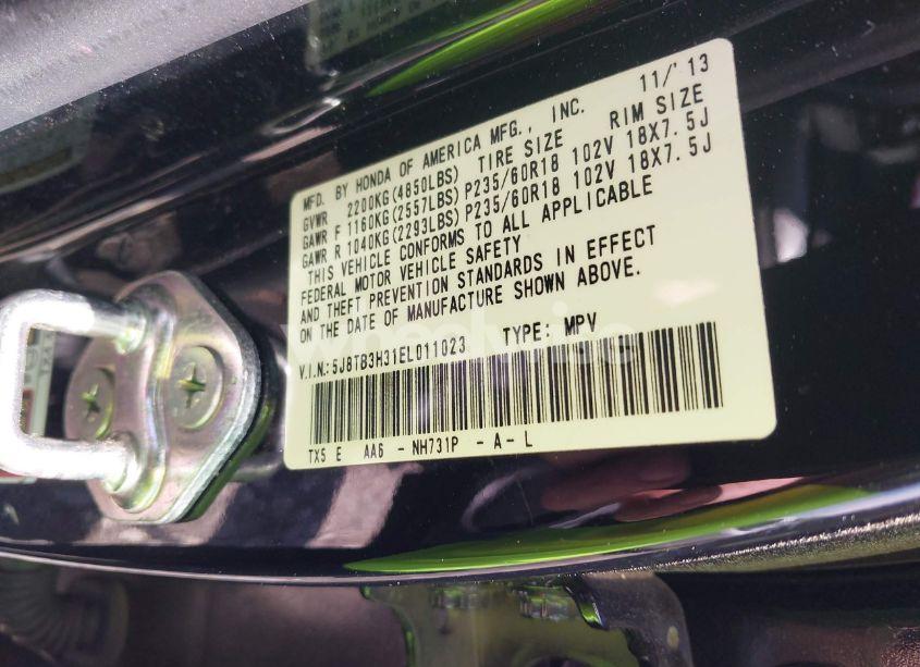 Photo 9 of 2014 Acura Rdx (VIN 5J8TB3H31EL011023)