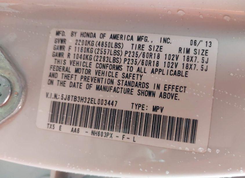 Photo 9 of 2014 Acura Rdx (VIN 5J8TB3H32EL003447)