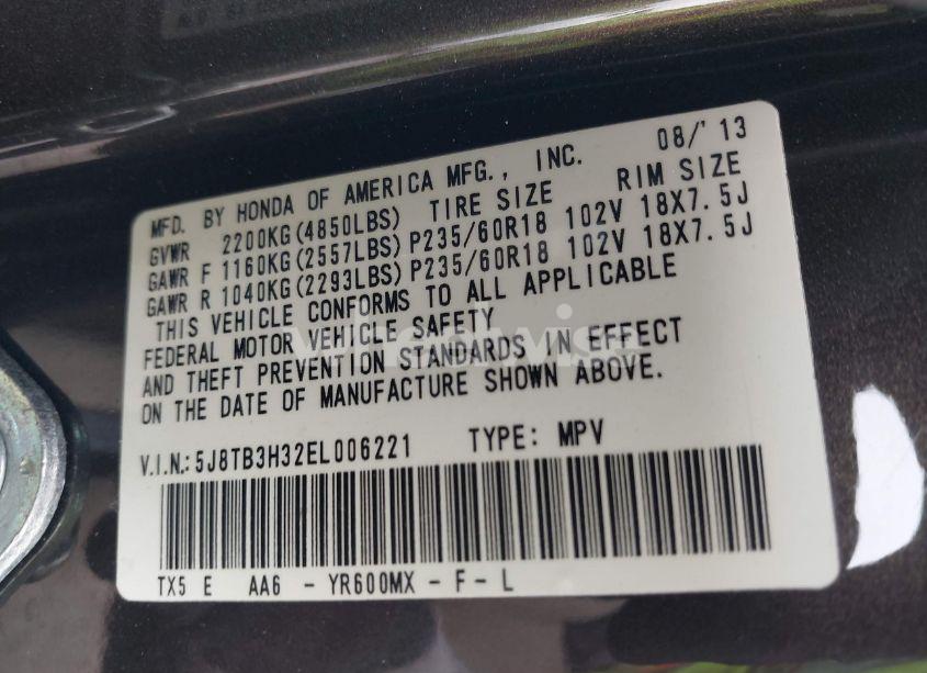 Photo 9 of 2014 Acura Rdx (VIN 5J8TB3H32EL006221)