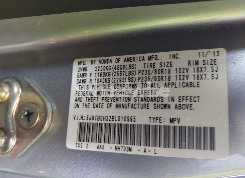 Photo 9 of 2014 Acura Rdx (VIN 5J8TB3H32EL010995)