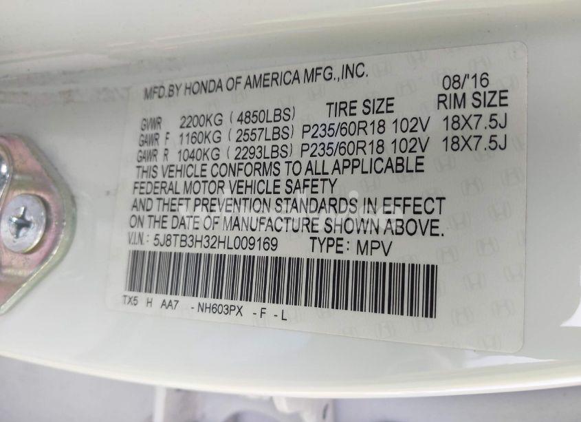 Photo 9 of 2017 Acura Rdx ACURAWATCH PLUS PACKAGE (VIN 5J8TB3H32HL009169)