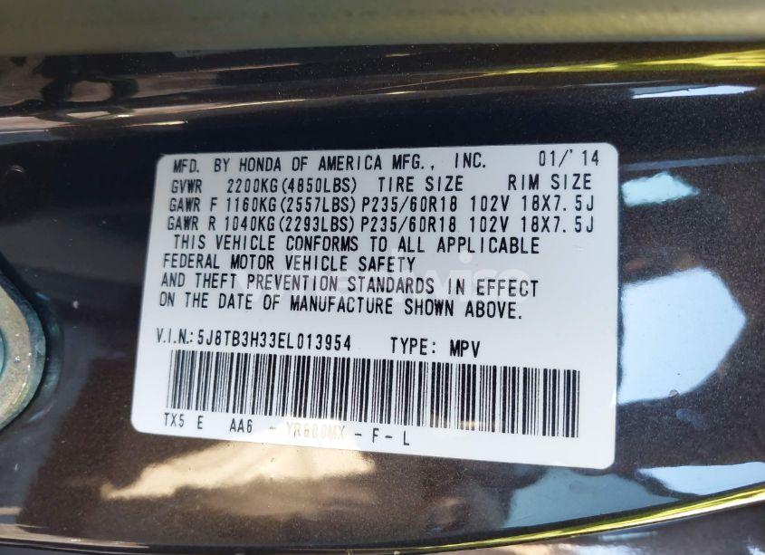 Photo 9 of 2014 Acura Rdx (VIN 5J8TB3H33EL013954)