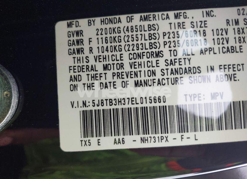 Photo 9 of 2014 Acura Rdx (VIN 5J8TB3H37EL015660)