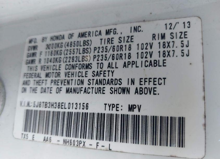 Photo 9 of 2014 Acura Rdx (VIN 5J8TB3H38EL013156)