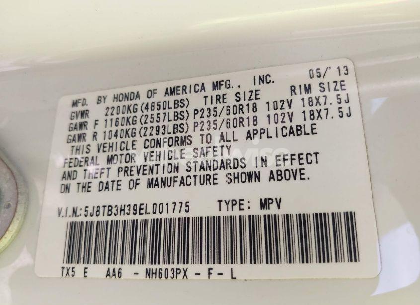 Photo 9 of 2014 Acura Rdx (VIN 5J8TB3H39EL001775)