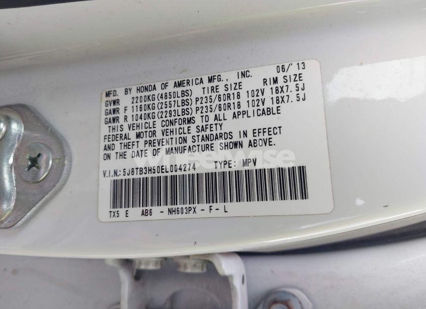 Photo 9 of 2014 Acura Rdx (VIN 5J8TB3H50EL004274)