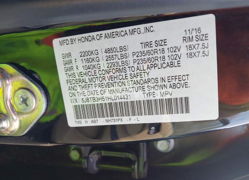 Photo 9 of 2017 Acura Rdx (VIN 5J8TB3H51HL014431)