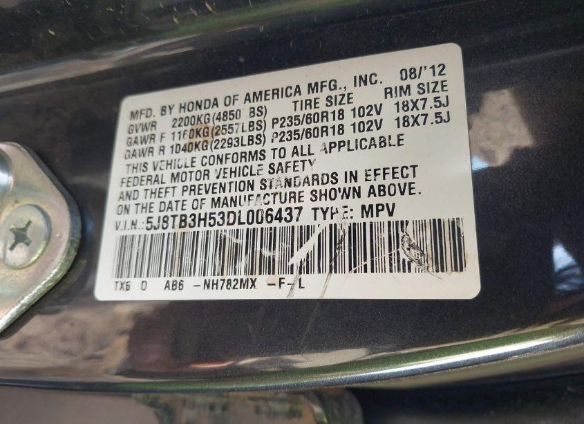Photo 9 of 2013 Acura Rdx (VIN 5J8TB3H53DL006437)