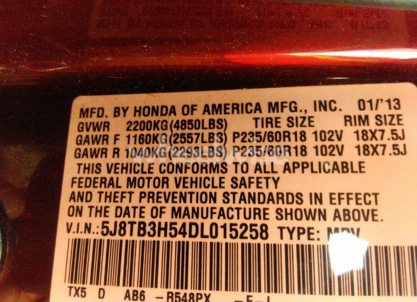 Photo 9 of 2013 Acura Rdx (VIN 5J8TB3H54DL015258)