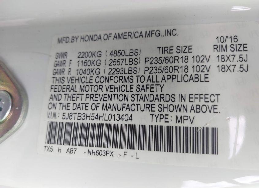 Photo 9 of 2017 Acura Rdx TECHNOLOGY ACURAWATCH PLUS PACKAGES/W/TECHNOLOGY PACKAGE (VIN 5J8TB3H54HL013404)