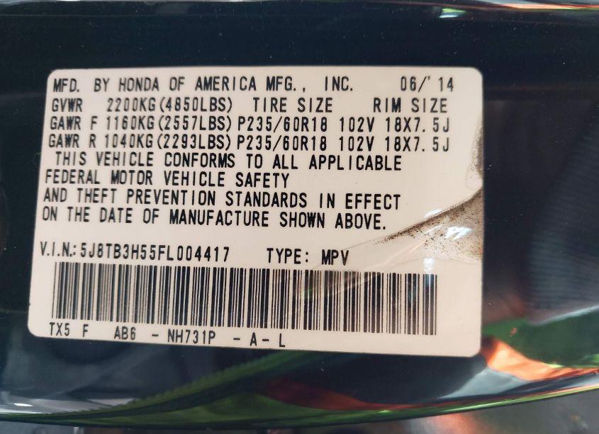 Photo 9 of 2015 Acura Rdx (VIN 5J8TB3H55FL004417)