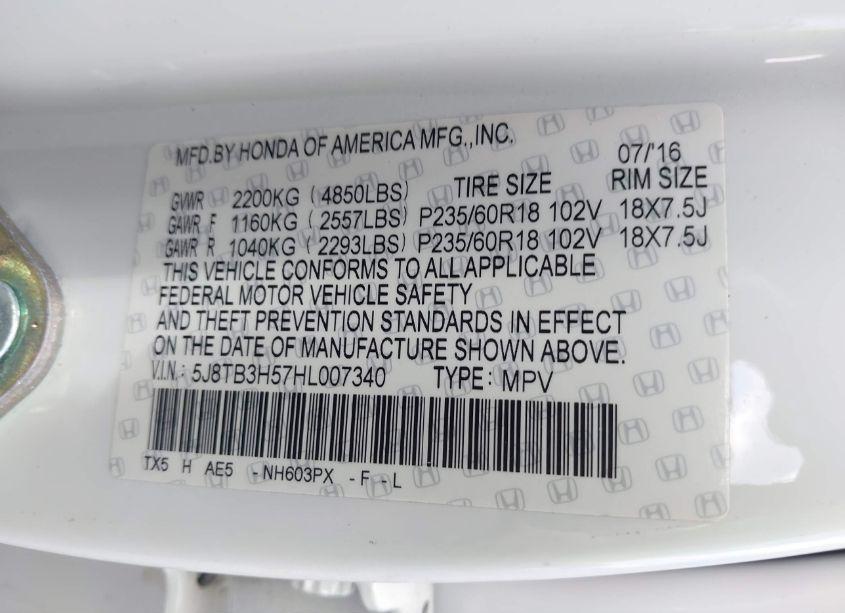 Photo 9 of 2017 Acura Rdx TECHNOLOGY ACURAWATCH PLUS PACKAGES/W/TECHNOLOGY PACKAGE (VIN 5J8TB3H57HL007340)