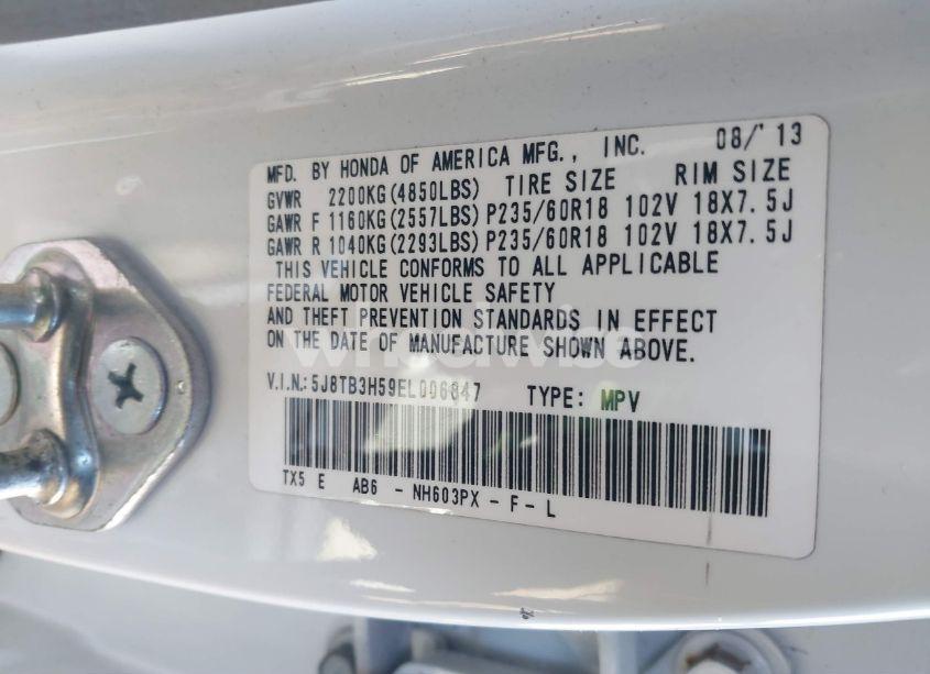 Photo 9 of 2014 Acura Rdx (VIN 5J8TB3H59EL006847)