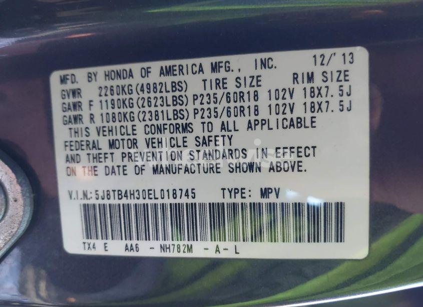 Photo 9 of 2014 Acura Rdx (VIN 5J8TB4H30EL018745)