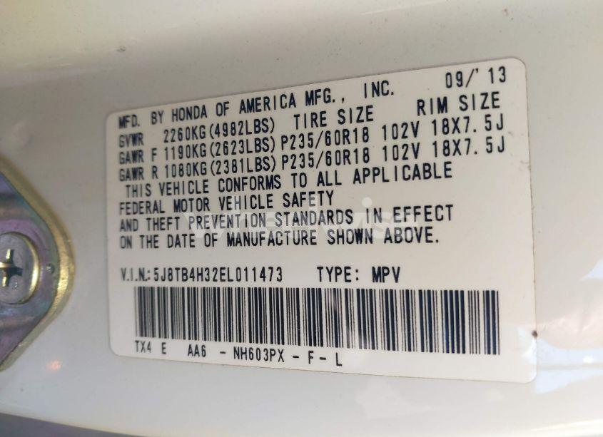 Photo 9 of 2014 Acura Rdx (VIN 5J8TB4H32EL011473)