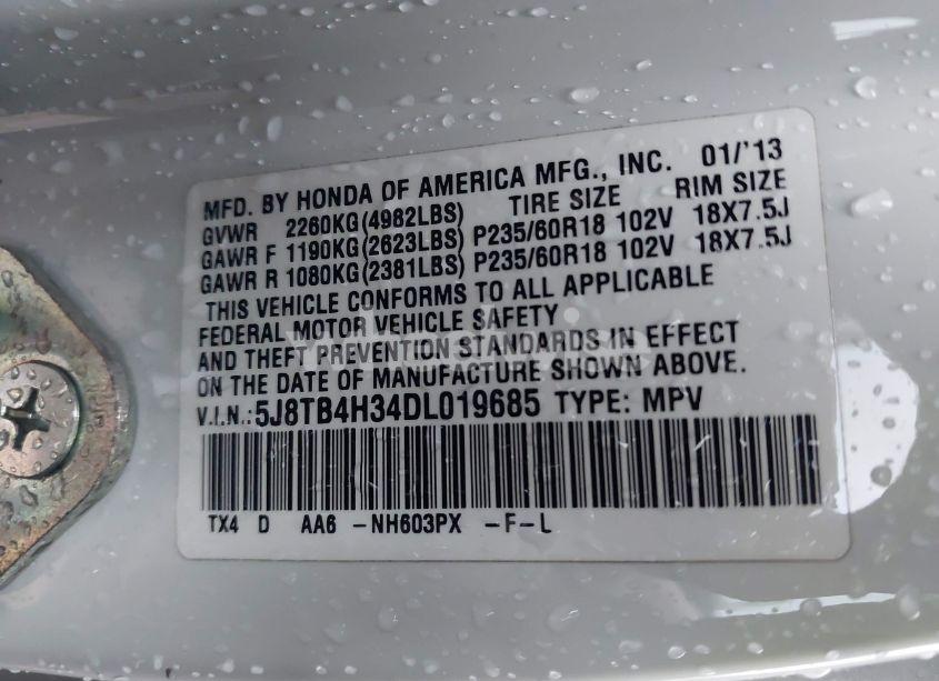 Photo 9 of 2013 Acura Rdx (VIN 5J8TB4H34DL019685)