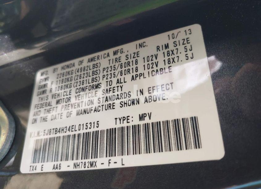 Photo 9 of 2014 Acura Rdx (VIN 5J8TB4H34EL015315)