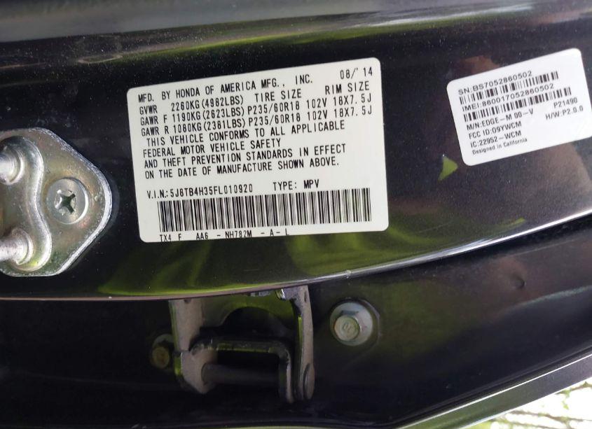 Photo 9 of 2015 Acura Rdx (VIN 5J8TB4H35FL010920)