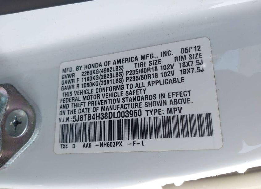 Photo 9 of 2013 Acura Rdx (VIN 5J8TB4H38DL003960)