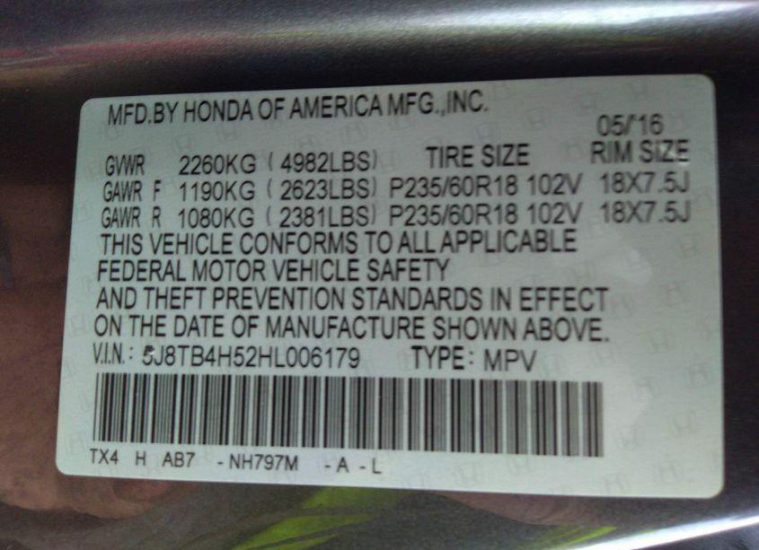 Photo 9 of 2017 Acura Rdx TECHNOLOGY ACURAWATCH PLUS PACKAGES/W/TECHNOLOGY PACKAGE (VIN 5J8TB4H52HL006179)