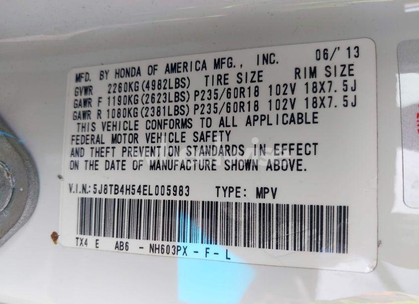 Photo 9 of 2014 Acura Rdx (VIN 5J8TB4H54EL005983)