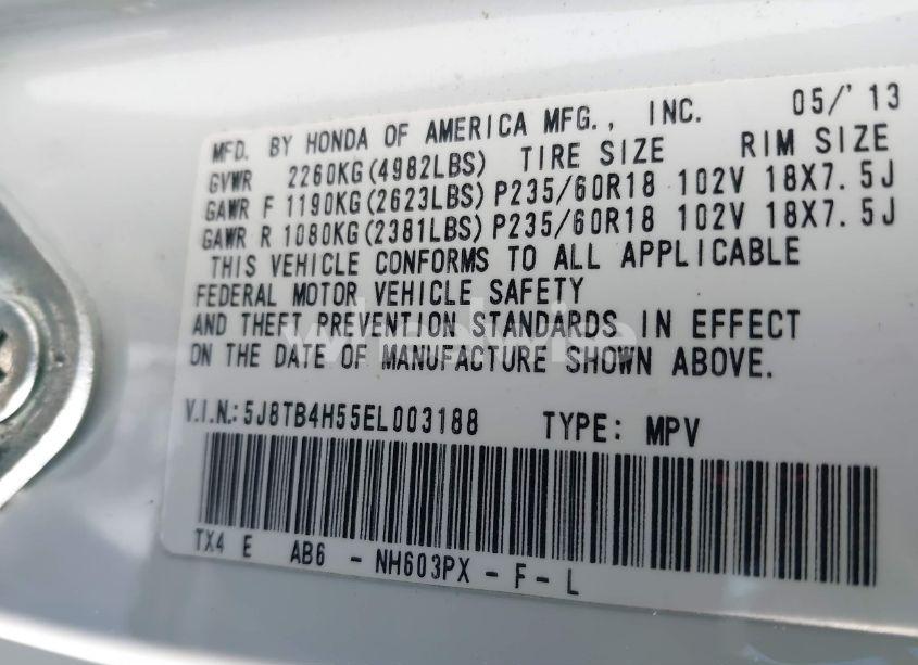 Photo 9 of 2014 Acura Rdx (VIN 5J8TB4H55EL003188)