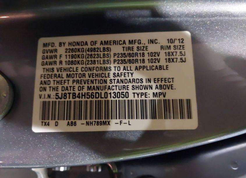 Photo 9 of 2013 Acura Rdx (VIN 5J8TB4H56DL013050)