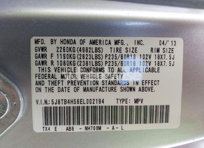 Photo 9 of 2014 Acura Rdx (VIN 5J8TB4H56EL002194)