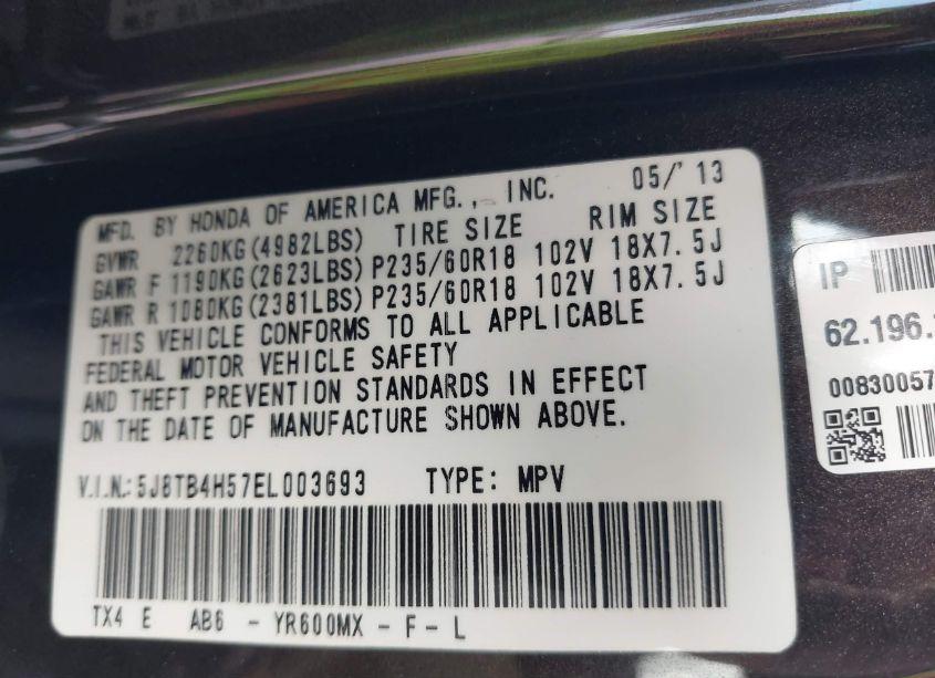 Photo 9 of 2014 Acura Rdx (VIN 5J8TB4H57EL003693)