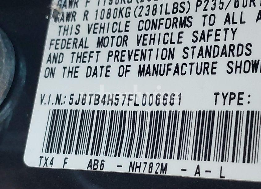 Photo 9 of 2015 Acura Rdx (VIN 5J8TB4H57FL006661)