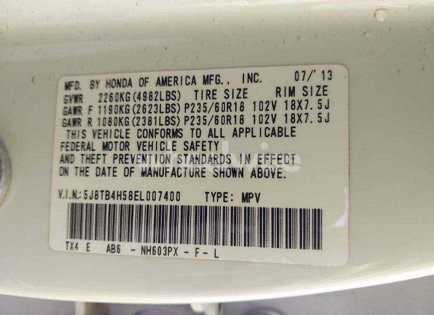 Photo 9 of 2014 Acura Rdx (VIN 5J8TB4H58EL007400)