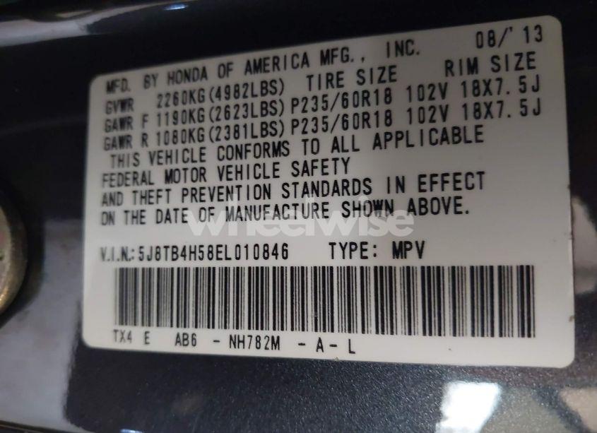 Photo 9 of 2014 Acura Rdx (VIN 5J8TB4H58EL010846)