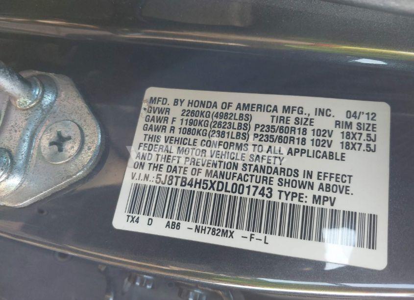 Photo 9 of 2013 Acura Rdx (VIN 5J8TB4H5XDL001743)