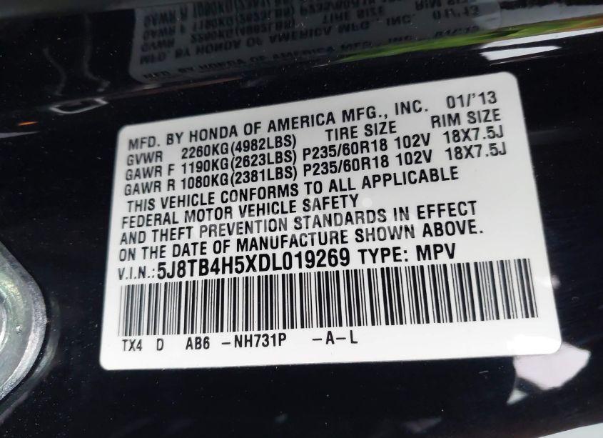 Photo 9 of 2013 Acura Rdx (VIN 5J8TB4H5XDL019269)