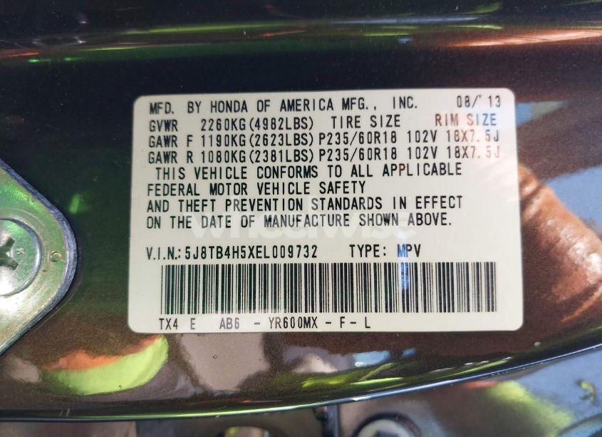 Photo 9 of 2014 Acura Rdx (VIN 5J8TB4H5XEL009732)