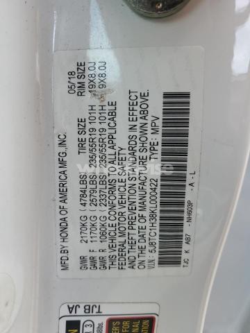 Photo 10 of 2019 ACURA RDX (VIN 5J8TC1H38KL000422)