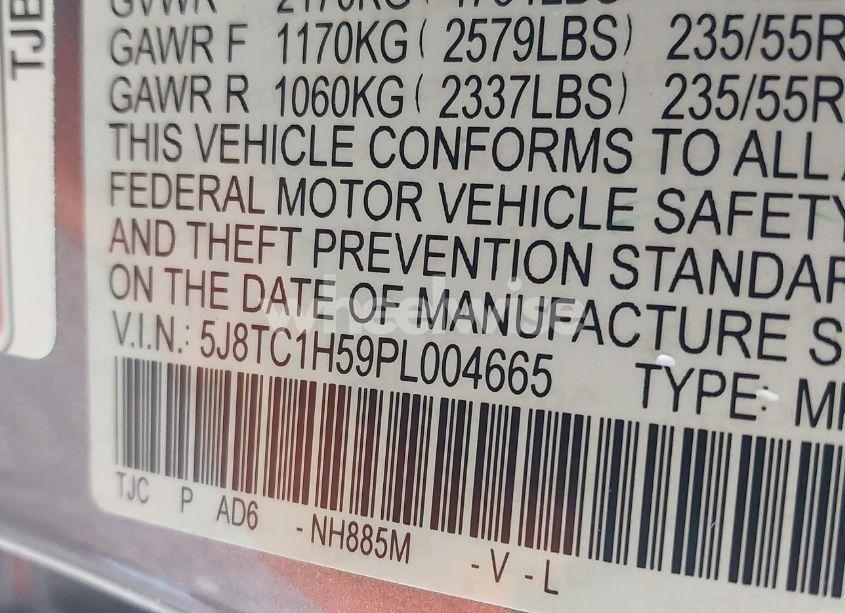 Photo 9 of 2023 Acura Rdx TECHNOLOGY PACKAGE (VIN 5J8TC1H59PL004665)