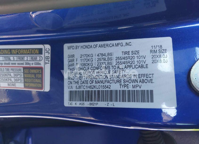 Photo 9 of 2019 Acura Rdx A-SPEC PACKAGE (VIN 5J8TC1H62KL015542)